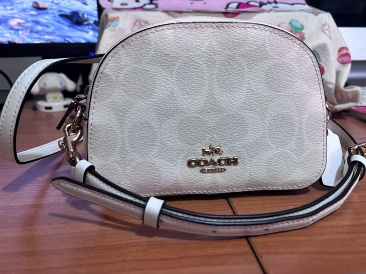หนัง PU หญิง ขาว กระเป๋า Coach รุ่น Mini serena crossbody