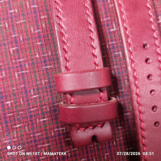 สายนาฬิกาหนังแท้ฟอกฝาดอิตาลี Handmade ขนาดหู 20 มม. ปลายสาย 18 มม. เย็บมือ ซับหนังแพะ มีสีน้ำตาลกับน้ำตาลออกม่วง รูปที่ 3