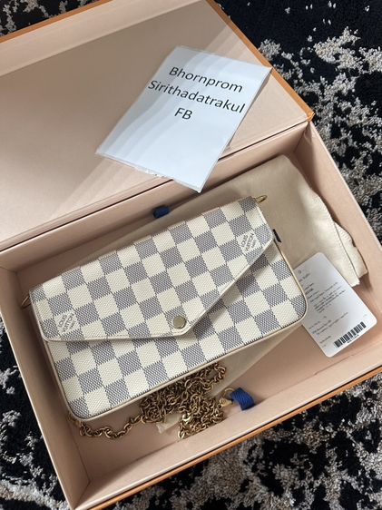 Louis Vuitton Pochette Félicie Damier Azur มือสอง