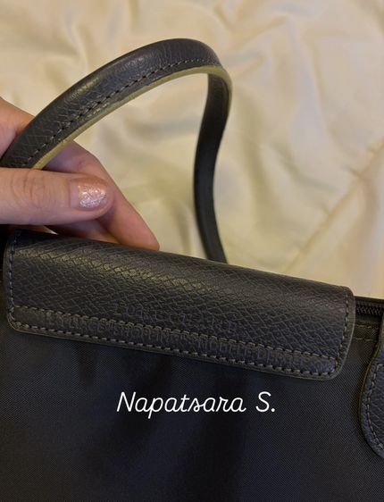 Longchamp Le Pliage Club สี Graphite Size S (M) สภาพยังสวย ของแท้แน่นอน รูปที่ 5