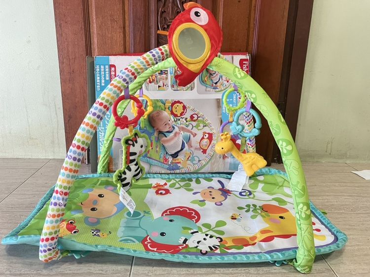 Fisher-Price รุ่น Rainforest Friends 3-in-1 มาพร้อมโมบายล์ตุ๊กตาหลากสี มือ2ญี่ปุ่นสภาพสิ้นค้าไม่มีตำหนิ ราคารวม รูปที่ 4