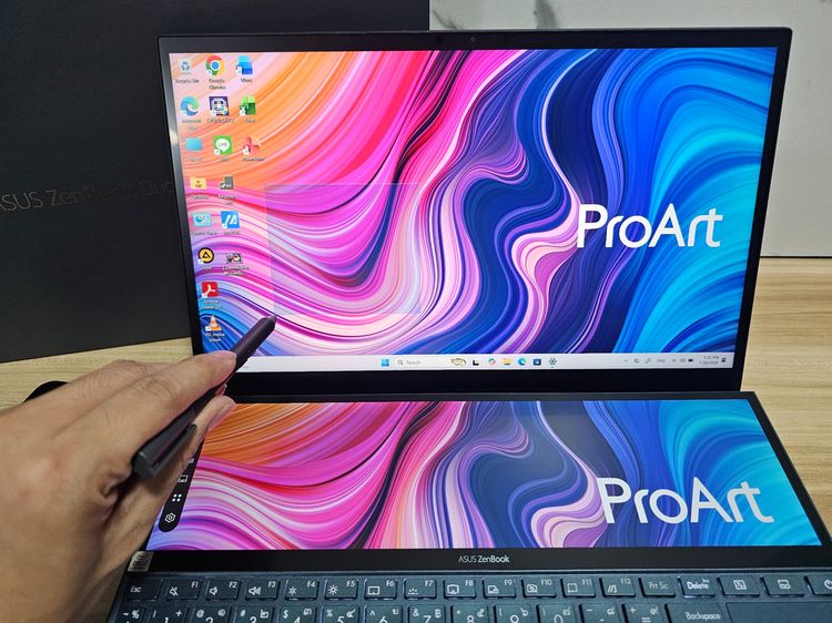 Asus ZenBook Duo i7-10510U+Ram16+ssd1Tb+Touchscreen+Pen+2จอ Srgb100 รูปที่ 4