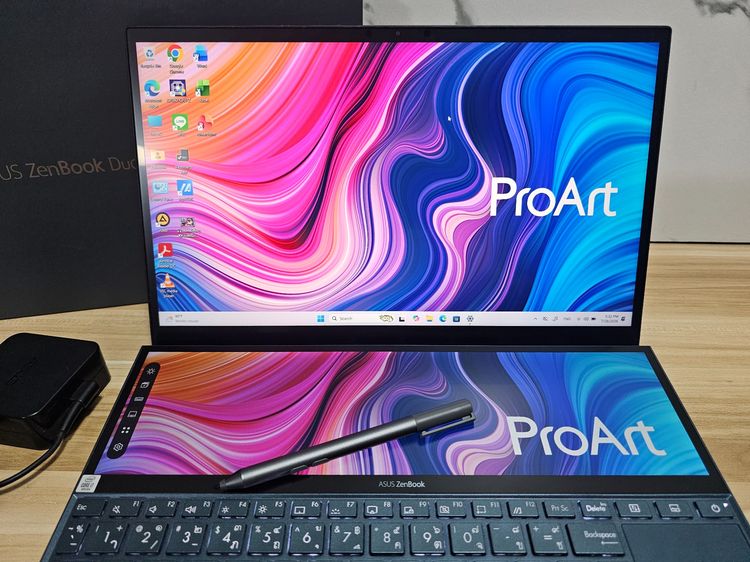 Asus ZenBook Duo i7-10510U+Ram16+ssd1Tb+Touchscreen+Pen+2จอ Srgb100 รูปที่ 2