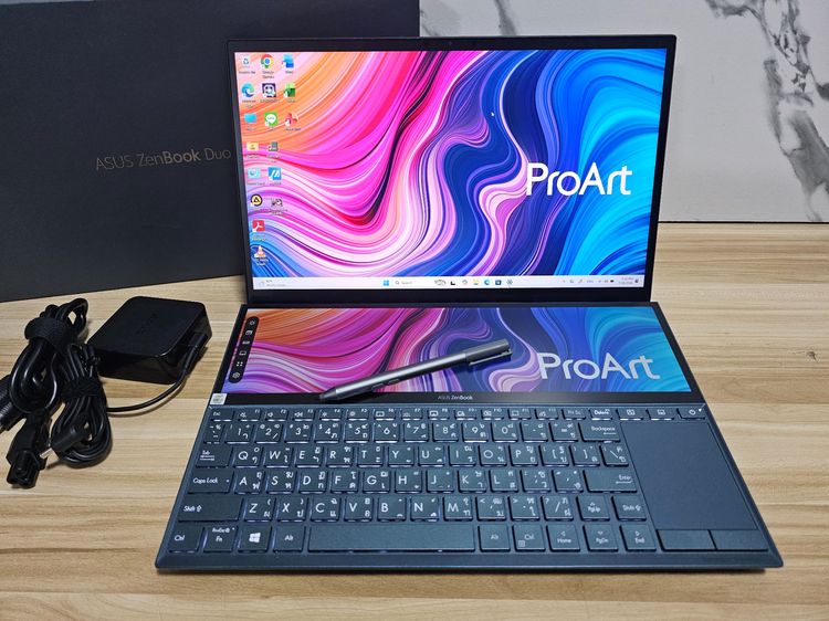 Asus ZenBook Duo i7-10510U+Ram16+ssd1Tb+Touchscreen+Pen+2จอ Srgb100 รูปที่ 9