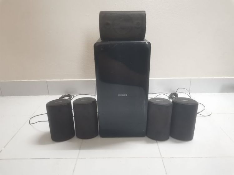 ลำโพงแยกชิ้น และซับวูฟเฟอร์ ชุด​ลำโพง​Philips​ กลาง​ เบส