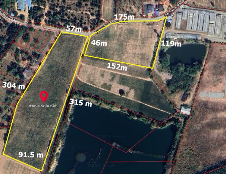 ขายที่ดินศรีราชา 24 ไร่ 1 งาน 35 ตร.ว. ต.หนองขาม ใกล้มอเตอร์เวย์สาย 7 หน้ากว้าง 175 m ผังเมืองสีเหลือง รูปที่ 2