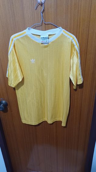 ชุดฟุตบอล ผู้ชาย เหลือง เสื้อวินเทจ adidas