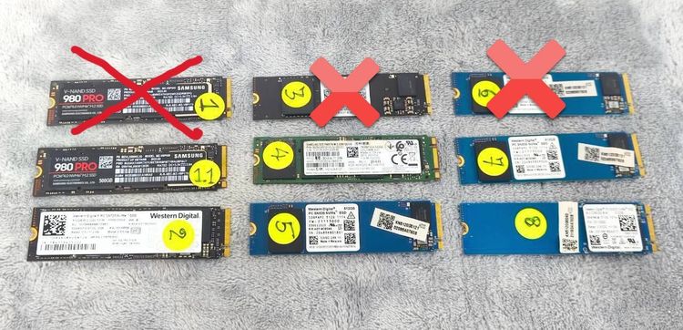 ที่เก็บข้อมูลและเมมโมรี่การ์ด ขาย  SSD M.2 NVME ขนาด 500-512 GB  ราคาเริ่มต้น 1,390บาท มีหลายชิ้น