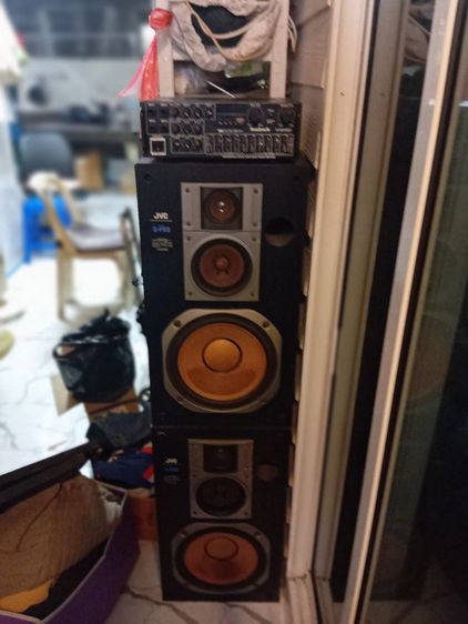ชุดเครื่องเสียง ชุดลำโพง JVC S-P55 1คู่ Made In Japan วินเทจ แบบ3ทาง จับคู่กับ เพาเวอร์แอมป์ สภาพเหมือนใหม่ กำลังขับ400*400W RMS