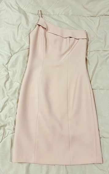 อื่นๆ เดรส | จั๊มสูท EU 34 ไม่มีแขน เดรสไปงาน ไหล่เฉียง สีชมพูอ่อน ยี่ห้อ Dress by Techinee