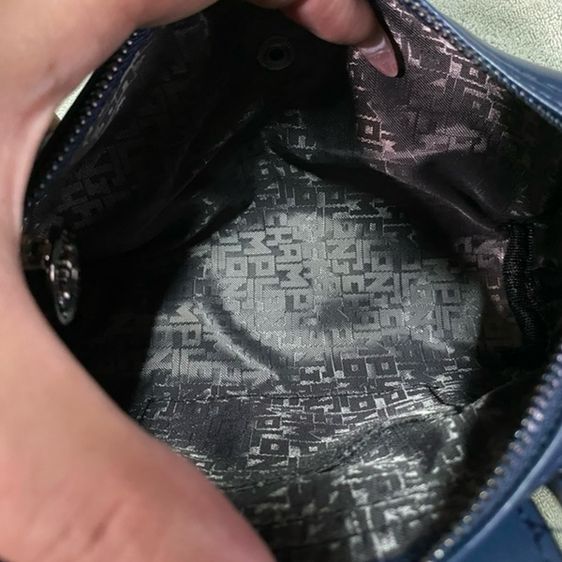 Longchamp Le Pliage Xtra Pouch หนัง💯 (สีNavy) รูปที่ 9