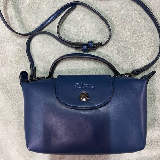 Longchamp Le Pliage Xtra Pouch หนัง💯 (สีNavy) รูปที่ 2