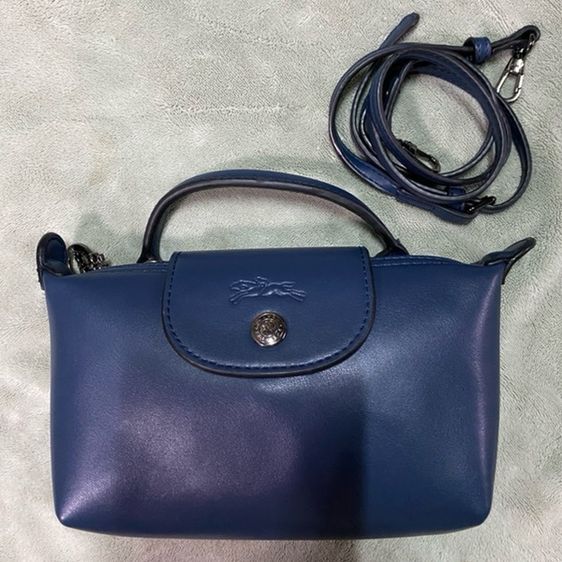 Longchamp Le Pliage Xtra Pouch หนัง💯 (สีNavy)