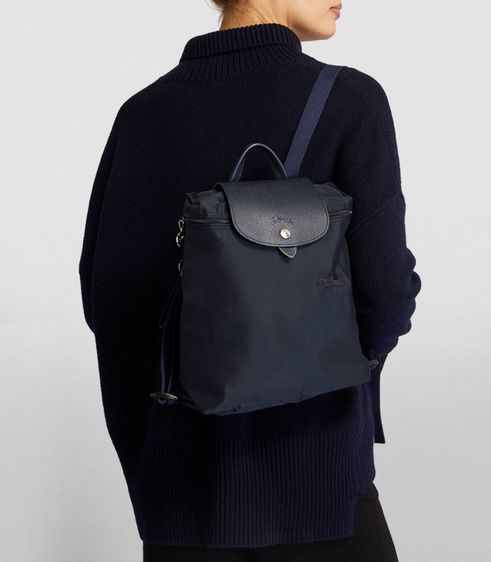 เป้ Longchamp Le Pliage Green Recycled Canvas With Leather Backpack ไซด์ M รูปที่ 15
