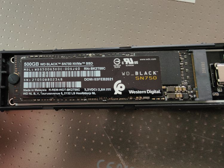 500GB WD BLACK SN750 NVMe SSD