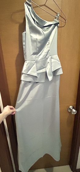 อื่นๆ เดรส | จั๊มสูท EU 34 ไม่มีแขน เดรสยาวไหล่เฉียงไปงาน สีเทา