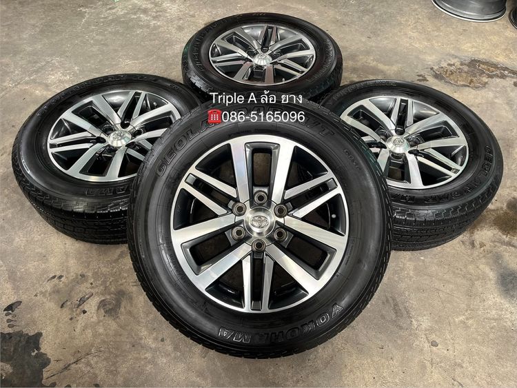 ✨ล้อแม็ก✨Toyota Fortuner ตัวท็อป ขอบ 18 เทาหน้าเงา พร้อมยาง 265-60-18 Yokohama ปี 22