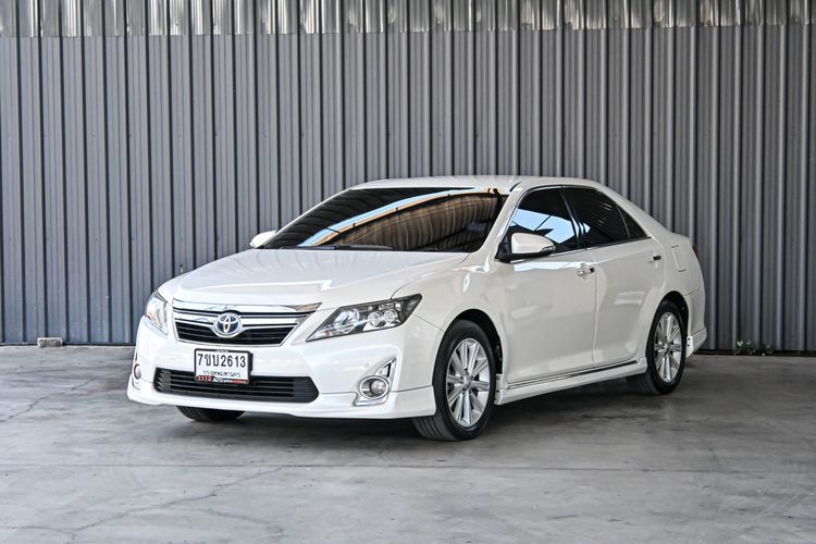 Toyota Camry 2012 2.5 HV Premium Sedan ไฮบริด ไม่ติดแก๊ส เกียร์อัตโนมัติ ขาว