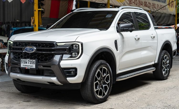 Ford Ranger 2024 3.0 WildTrak Hi-Rider 4WD Pickup ดีเซล ไม่ติดแก๊ส เกียร์อัตโนมัติ ขาว รูปที่ 2
