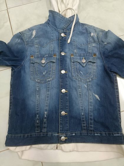อื่นๆ เสื้อแจ็คเก็ต | เสื้อคลุม EU 42 อื่นๆ แขนยาว True Religion Jimmy Hooded Denim Jacket
