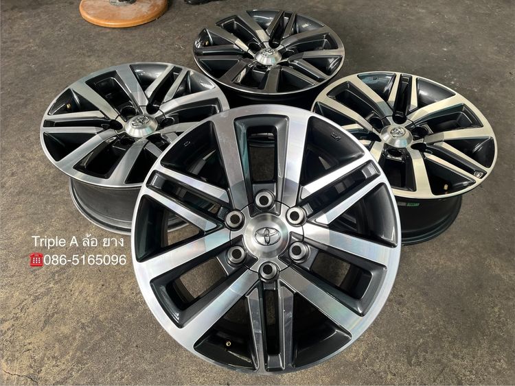 ✨ล้อแม็ก 6รู139✨Toyota Fortuner ตัวท็อป ขอบ 18 เทาหน้าเงา💖สภาพสวยมาก💖