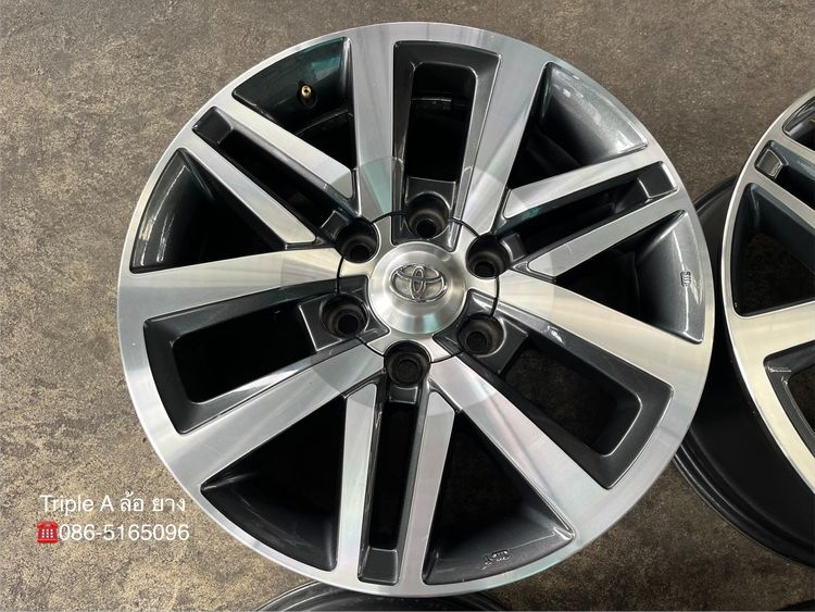 ✨ล้อแม็ก 6รู139✨Toyota Fortuner ตัวท็อป ขอบ 18 เทาหน้าเงา💖สภาพสวยมาก💖 รูปที่ 4