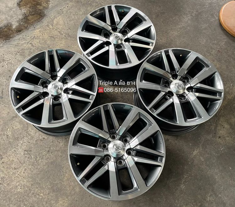 ✨ล้อแม็ก 6รู139✨Toyota Fortuner ตัวท็อป ขอบ 18 เทาหน้าเงา💖สภาพสวยมาก💖 รูปที่ 6