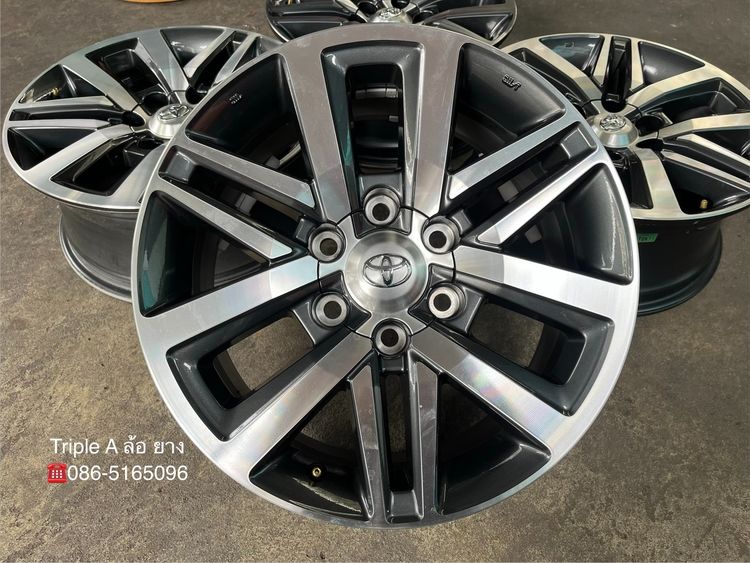 ✨ล้อแม็ก 6รู139✨Toyota Fortuner ตัวท็อป ขอบ 18 เทาหน้าเงา💖สภาพสวยมาก💖 รูปที่ 2