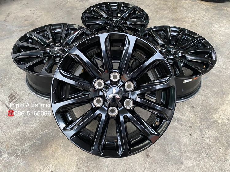 ✨ล้อแม็ก 6รู139✨Mitsu Triton Plus ขอบ 17 สีดำแท้💯💖สภาพสวย💖
