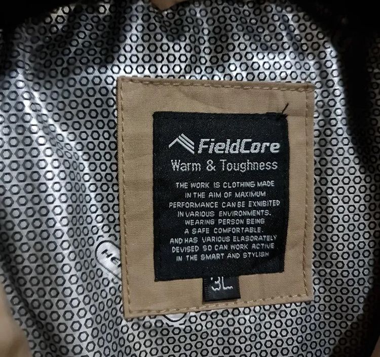 เสื้อกันหนาว FieldCore แท้ ญี่ปุ่น ซับในฟอยล์สะท้อนความร้อน สีเบจ-ดำ Size 3L อก 40-43" สภาพสวย รูปที่ 6
