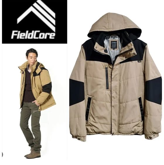 อื่นๆ อื่นๆ ผู้ชาย อื่นๆ เสื้อกันหนาว FieldCore แท้ ญี่ปุ่น ซับในฟอยล์สะท้อนความร้อน สีเบจ-ดำ Size 3L อก 40-43" สภาพสวย
