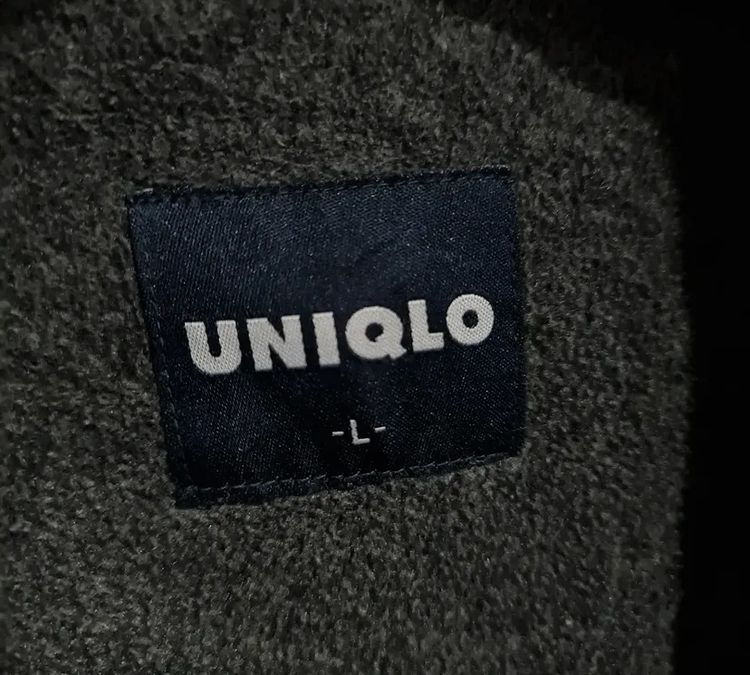 เสื้อกันหนาว Uniqlo แท้ สีกรมท่า ทรงยาว ด้านในบุฟลีซ+ควิิลท์หนานุ่ม Size L อก 44-46" สภาพสวย รูปที่ 5
