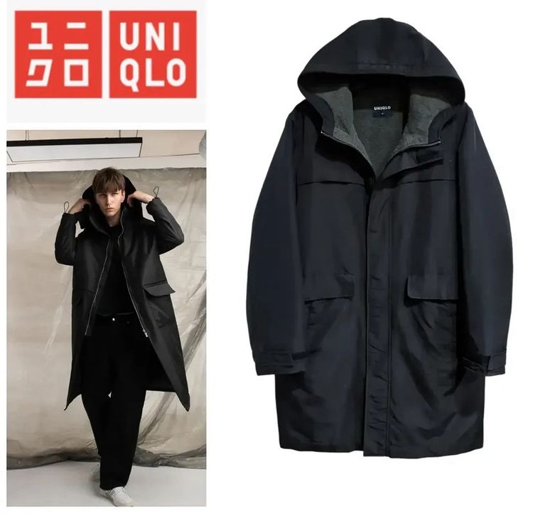 อื่นๆ อื่นๆ ผู้ชาย อื่นๆ เสื้อกันหนาว Uniqlo แท้ สีกรมท่า ทรงยาว ด้านในบุฟลีซ+ควิิลท์หนานุ่ม Size L อก 44-46" สภาพสวย