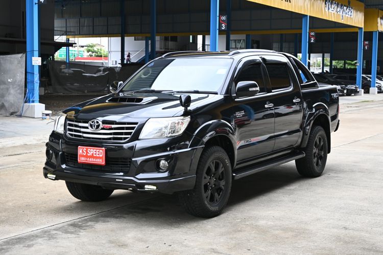 Toyota Hilux Vigo Champ 2015 Double Cab 2.5 E VNT Prerunner TRD Sportivo Pickup ดีเซล ไม่ติดแก๊ส เกียร์อัตโนมัติ ดำ