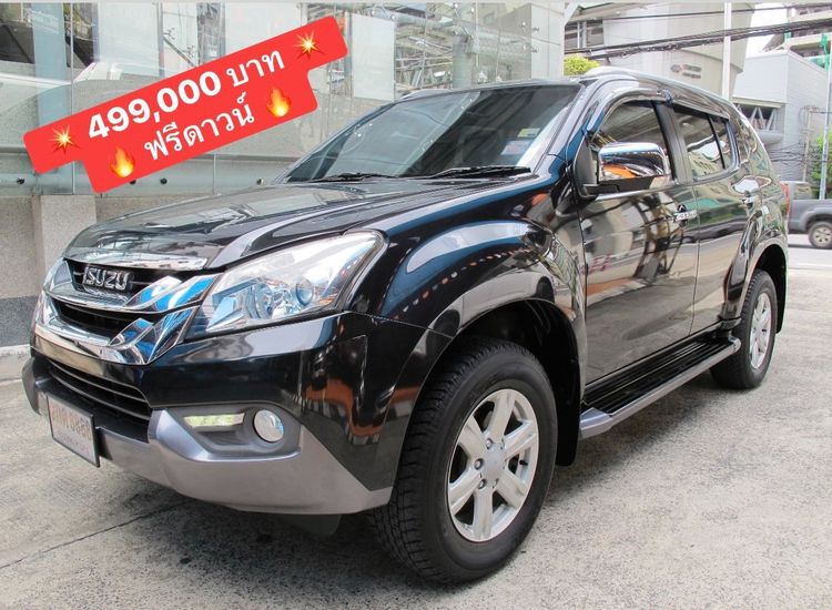 Isuzu MU-X 2014 3.0 Utility-car ดีเซล ไม่ติดแก๊ส เกียร์อัตโนมัติ ดำ