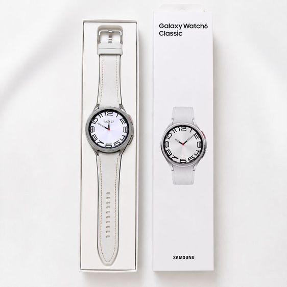 ซิลิโคน ขาว Galaxy Watch 6 Classic 47mm สภาพ 99% ครบกล่อง ขายด่วน ราคาคุ้ม