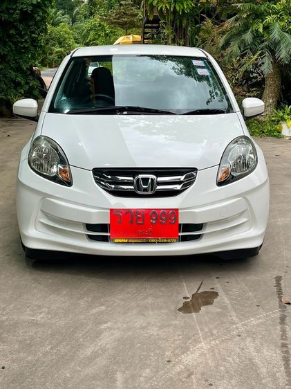 Honda Brio 2014 1.2 Amaze V Sedan เบนซิน ไม่ติดแก๊ส เกียร์อัตโนมัติ ขาว รูปที่ 2