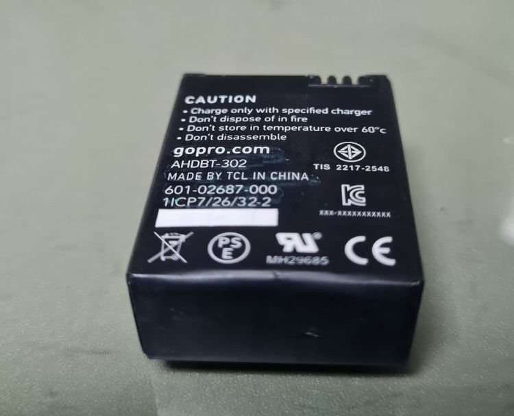 แบตเตอรี่กล้อง Gopro Hero 2,Hero3,Hero3+ 3.7V 1180mAh แบตเตอรี่  Gopro ของแท้ รูปที่ 5