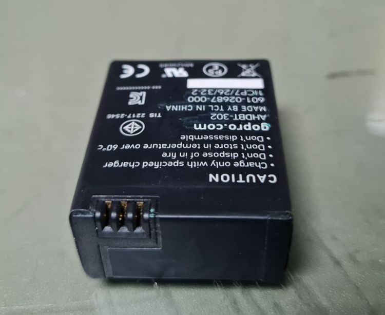 แบตเตอรี่กล้อง Gopro Hero 2,Hero3,Hero3+ 3.7V 1180mAh แบตเตอรี่  Gopro ของแท้ รูปที่ 7