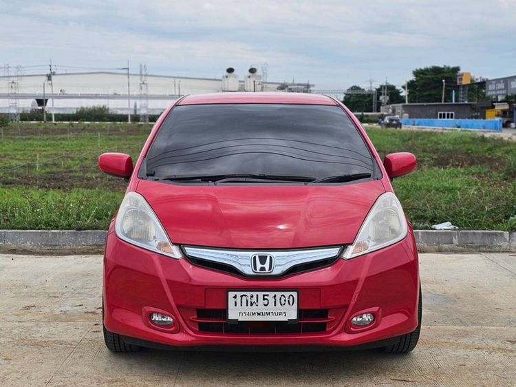Honda Jazz 2013 1.3 Hybrid Sedan ไฮบริด ไม่ติดแก๊ส เกียร์อัตโนมัติ แดง