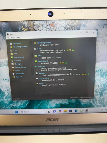 Acer Swift 1 SF113-31 Pentium N4200 RAM 4GB SSD 128GB จอ 13.3” Full HD IPS รูปที่ 11