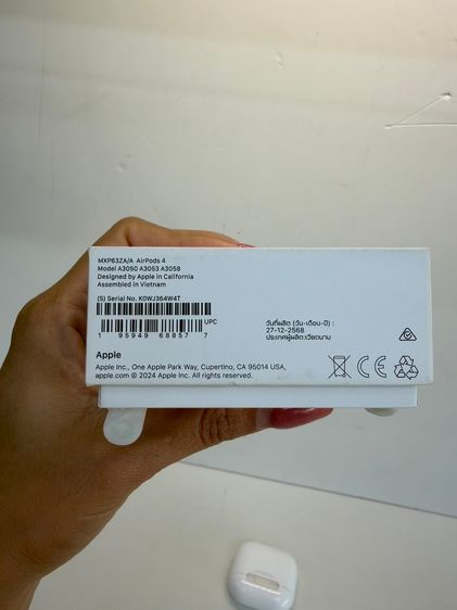 Apple AirPods 4 (USB-C) เครื่องศูนย์ไทย ประกัน Apple ถึง 10 กุมภาพันธ์ 2570 อุปกรณ์ครบกล่อง รูปที่ 9