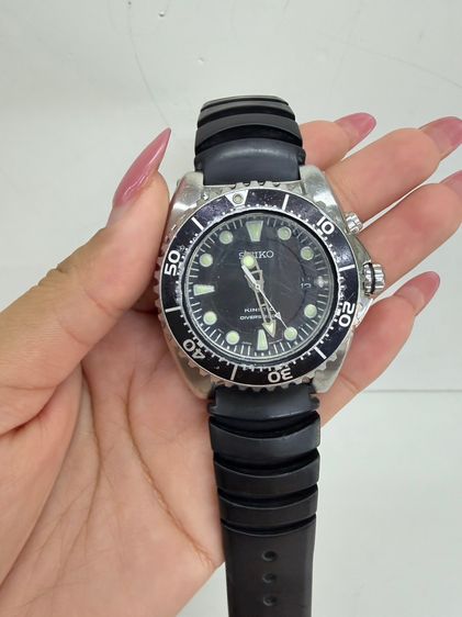 ดำ Seiko Kinetic Diver's 200M ของแท้ พร้อมใช้งาน