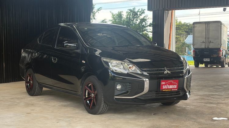 Mitsubishi Attrage 2021 1.2 GLX Sedan เบนซิน ไม่ติดแก๊ส เกียร์อัตโนมัติ ดำ รูปที่ 3