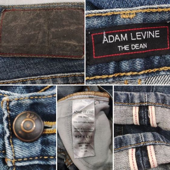 ยีนส์เฟดสวย ADAM LEVINE👖ริมแดง รูปที่ 17
