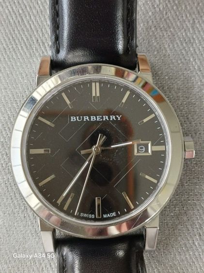 นาฬิกาผู้ชาย ยี่ห้อ BURBERRY รุ่น THE CITY CHECK สายหนัง สภาพ 90% ต่อรองได้ ของแท้