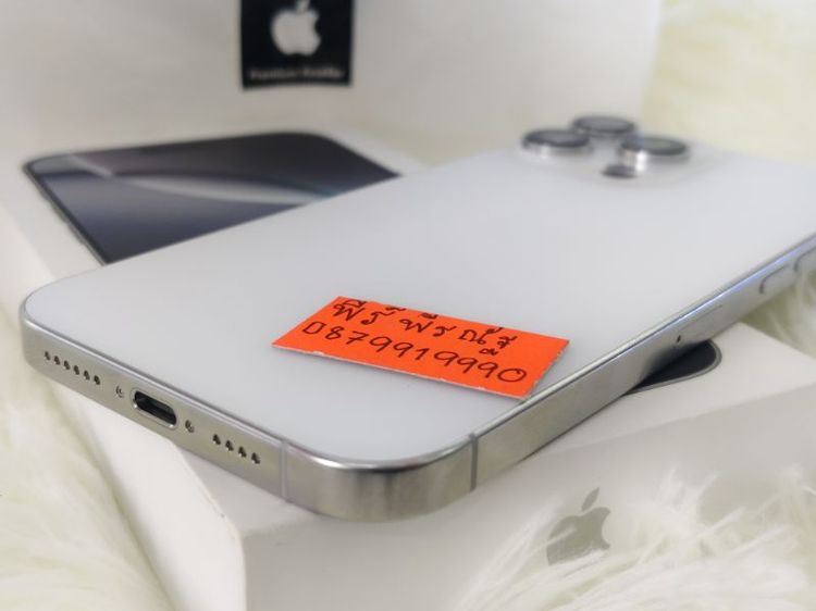 Iphone 16promax  ZP256gb สีขาวเครื่องสวย  ยกกล่อง เดิมๆ สุขภาพแบต 89%อุปกรณ์ สายชาร์จแท้ กล่องเดิมเลขตรงกล่องนัดรับได้ รามอินทรา83  กม8  กม9  คู้บอน 29500 รูปที่ 16