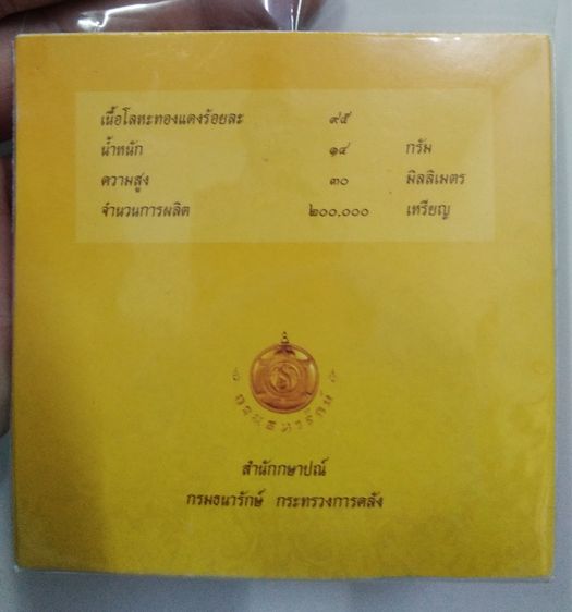 75471-เหรียญที่ระลึกพิธีพระราชทานเพลิงศพ สมเด็จพระญาณสังวร สมเด็จพระสังฆราช เนื้อทองแดง พร้อมซองเดิมๆ รูปที่ 9