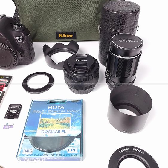 Set กล้อง Full Frame Canon 6D ตัวเก่ง เลนส์ Portrait Canon 50mm F1.8 STM Super-Takumar 135mm F3.5  ชุดแบตแท้ ของแถมเพียบ คุ้มเวอร์ รูปที่ 3