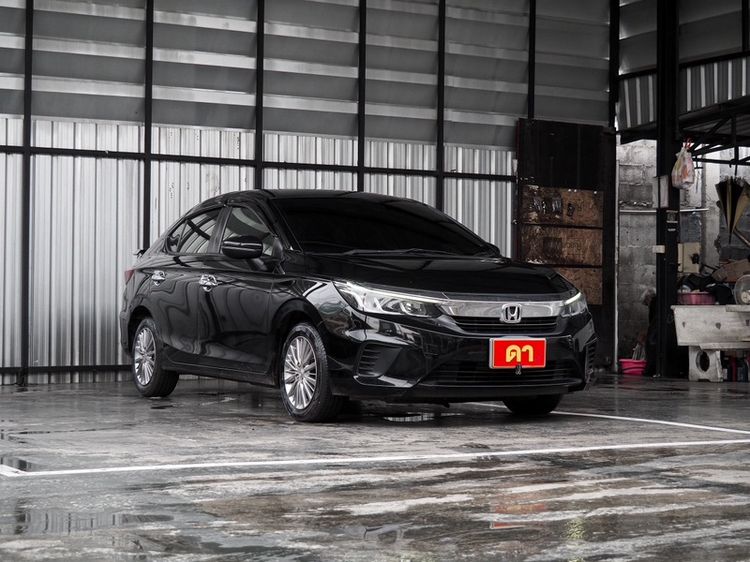 Honda City 2020 1.0 V Sedan เบนซิน ไม่ติดแก๊ส เกียร์อัตโนมัติ ดำ รูปที่ 2